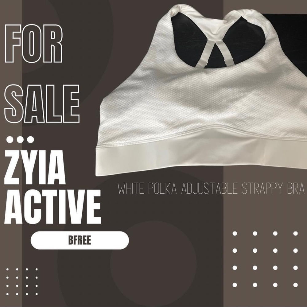 🤍 White Polka Adjustable Strappy Bra